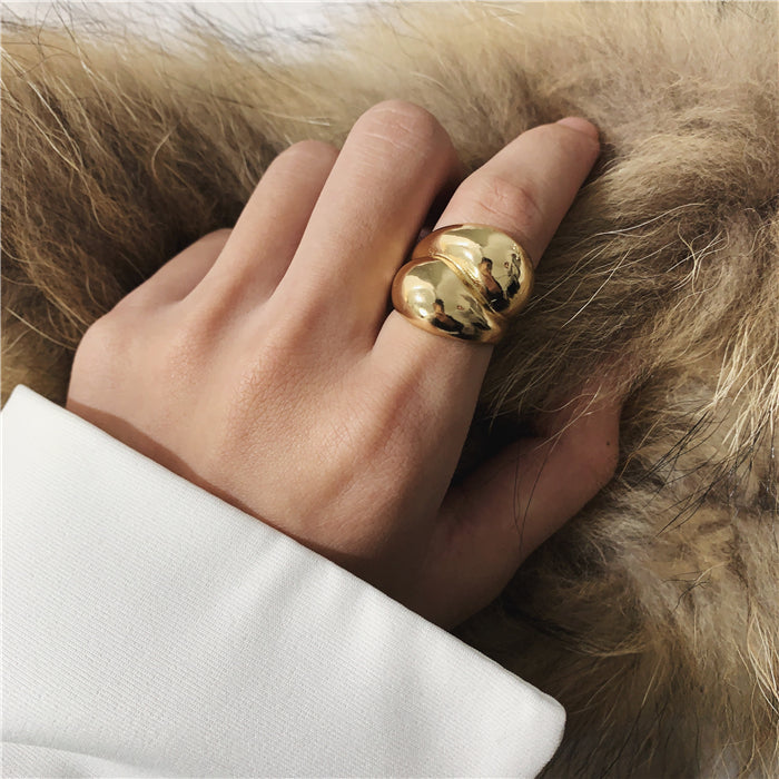 Minimalist Bubble Band Rings - Gold or Silver