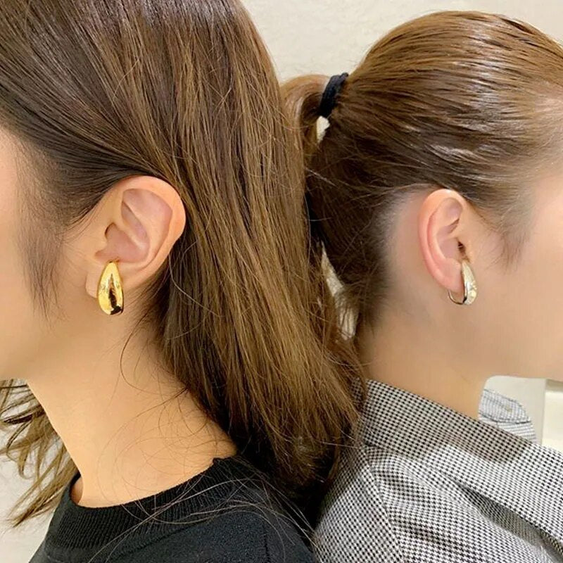 Minimalist Bubble Metal Clip Earrings