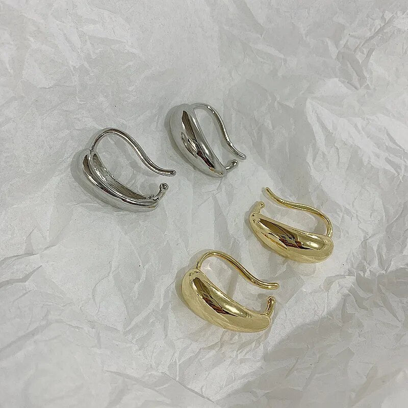 Minimalist Bubble Metal Clip Earrings