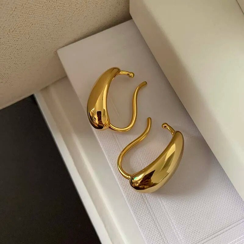 Minimalist Bubble Metal Clip Earrings