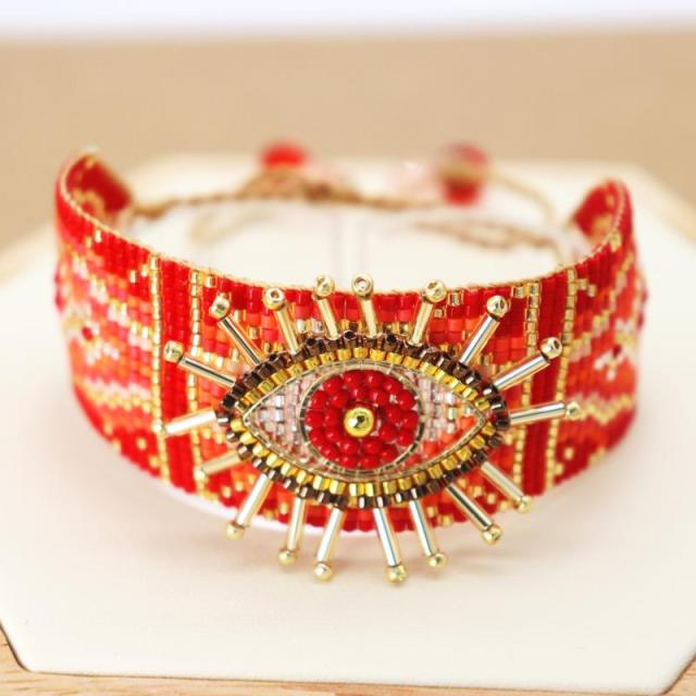 Miyuki Beads Evil Eye Amulet Bracelet - 4 Colors