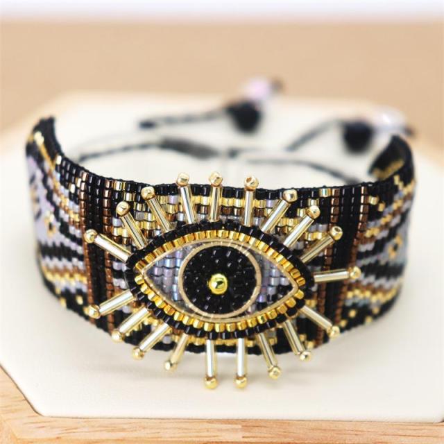Miyuki Beads Evil Eye Amulet Bracelet - 4 Colors