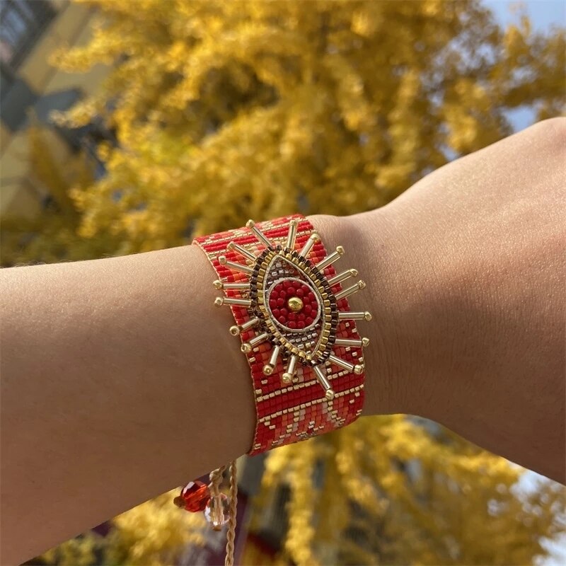 Miyuki Beads Evil Eye Amulet Bracelet - 4 Colors