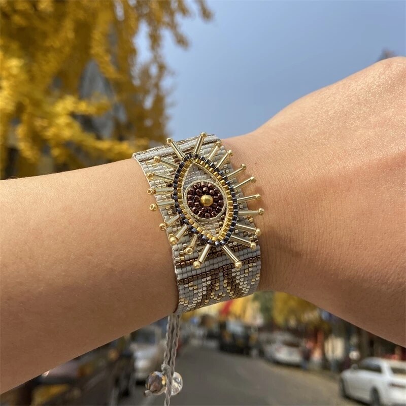 Miyuki Beads Evil Eye Amulet Bracelet - 4 Colors