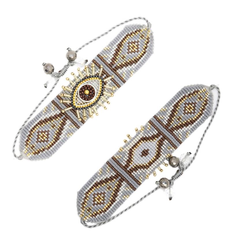 Miyuki Beads Evil Eye Amulet Bracelet - 4 Colors