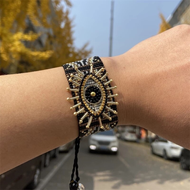 Miyuki Beads Evil Eye Amulet Bracelet - 4 Colors
