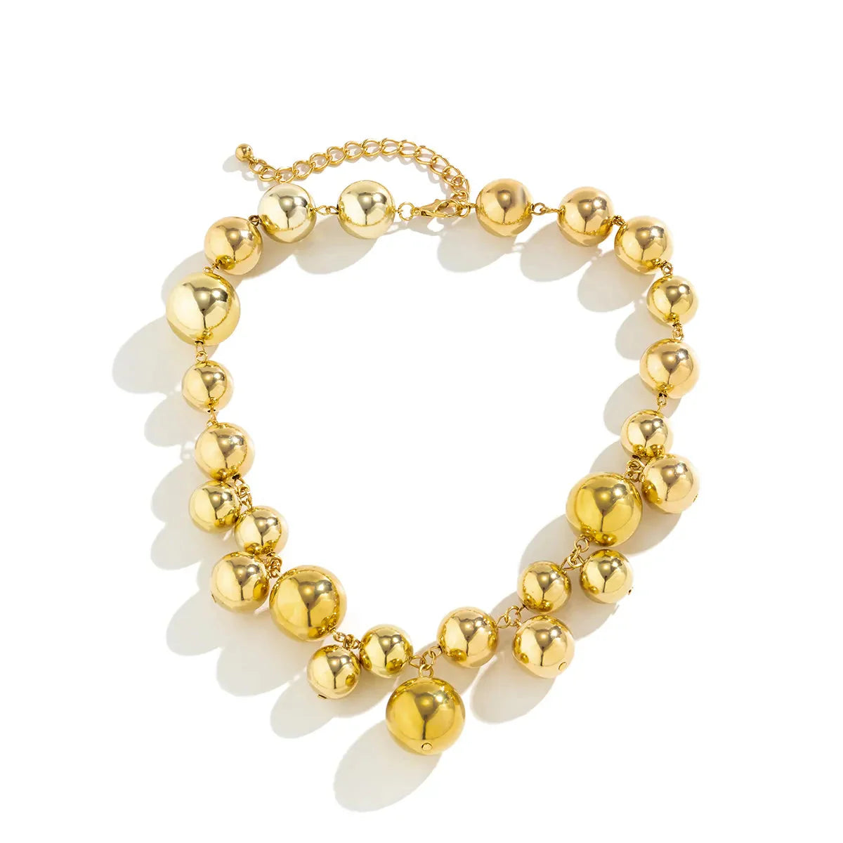 Moya Metallic Ball Bead Bib Necklace
