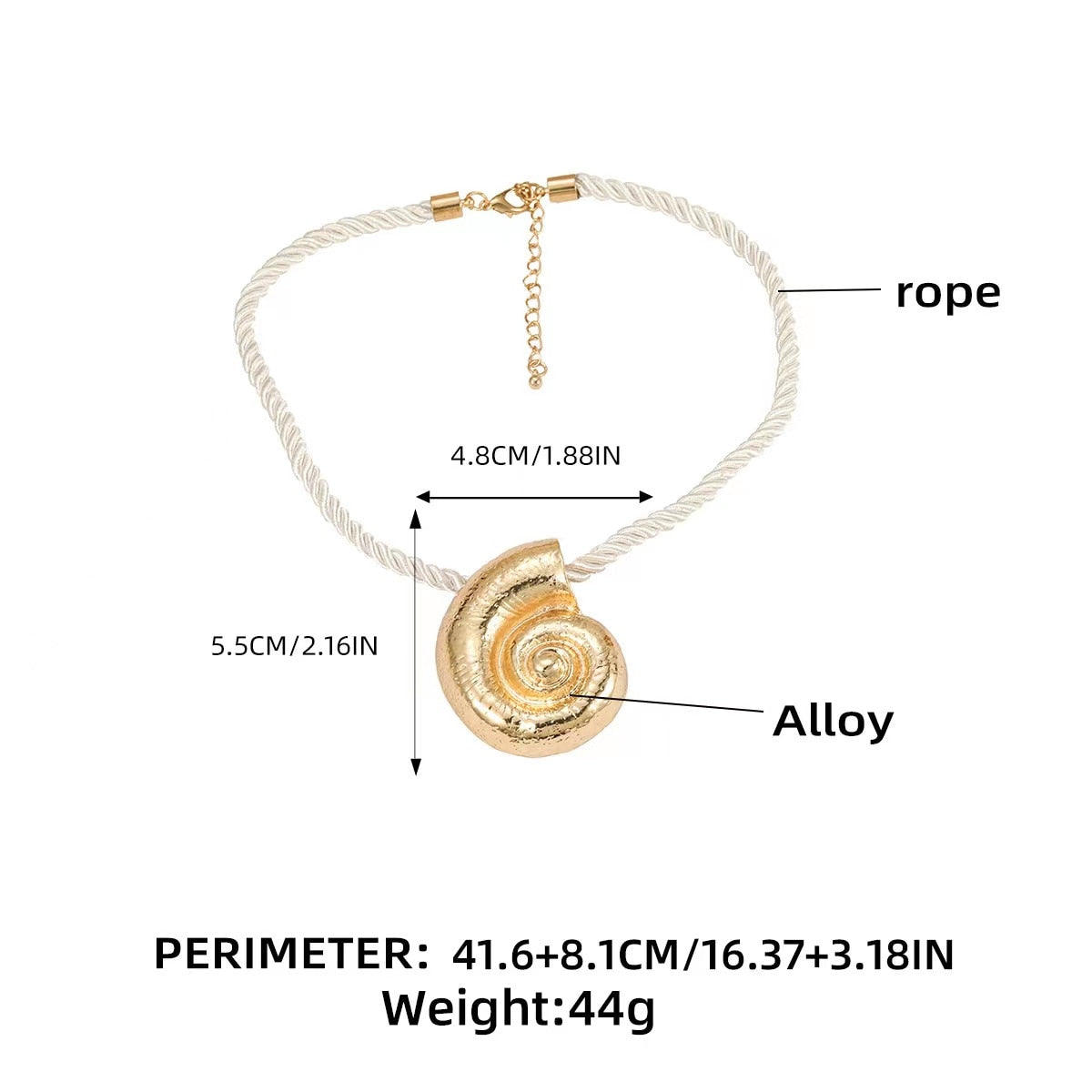 Nautilus Shell Pendant Choker Necklace