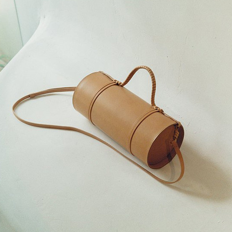 Ndari Cylinder Leather Barrel Bag