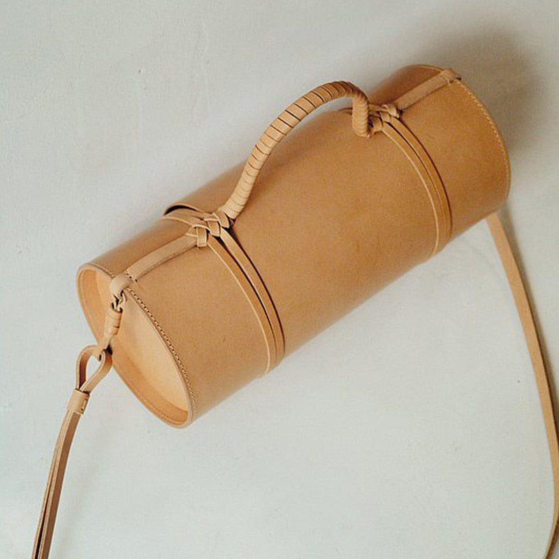Ndari Cylinder Leather Barrel Bag