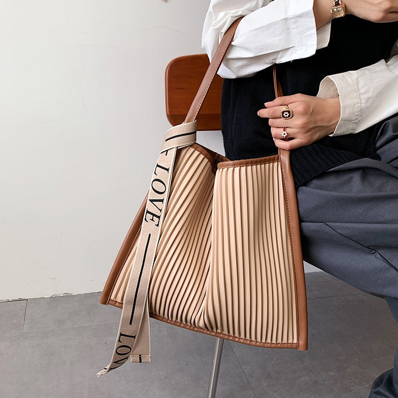 Nina Pleated Love Hobo Bag - 3 Colors