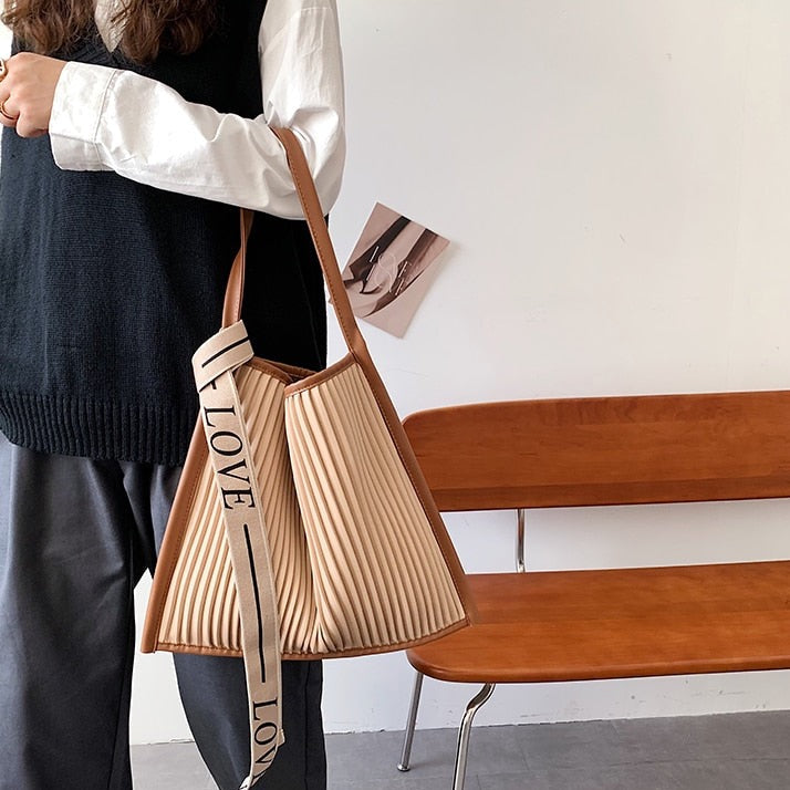 Nina Pleated Love Hobo Bag - 3 Colors