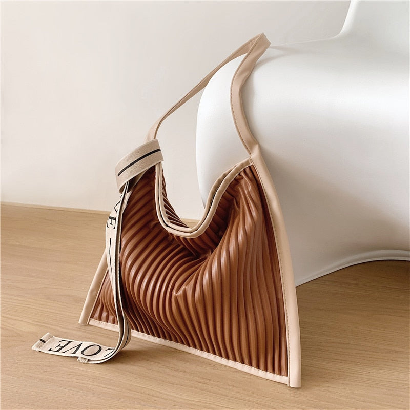Nina Pleated Love Hobo Bag - 3 Colors