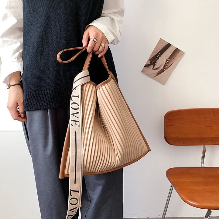 Nina Pleated Love Hobo Bag - 3 Colors