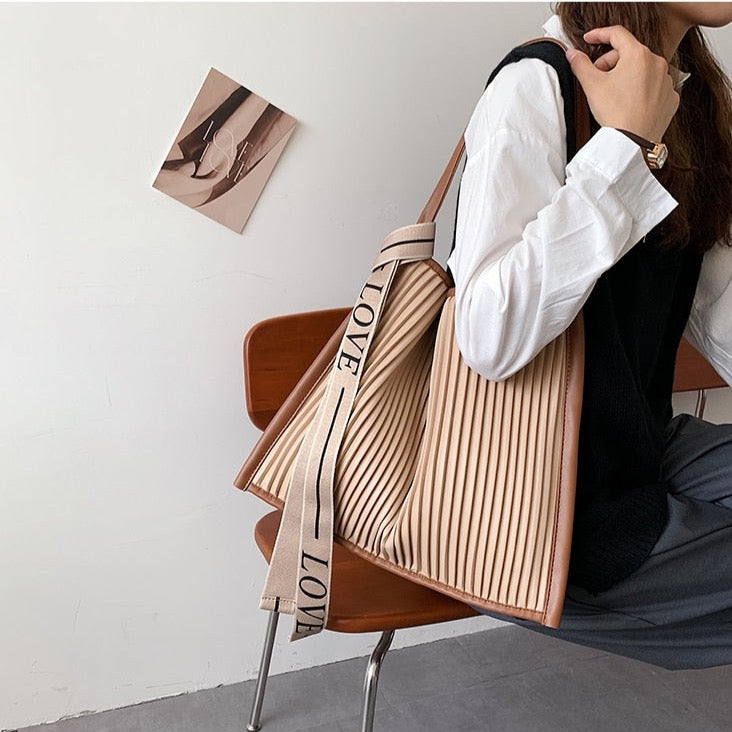 Nina Pleated Love Hobo Bag - 3 Colors