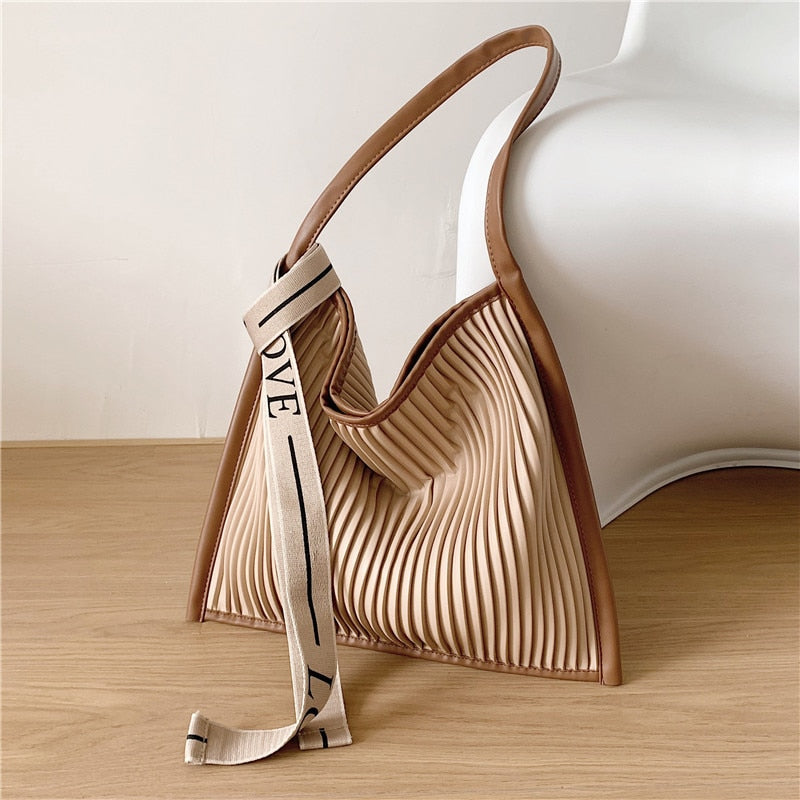 Nina Pleated Love Hobo Bag - 3 Colors