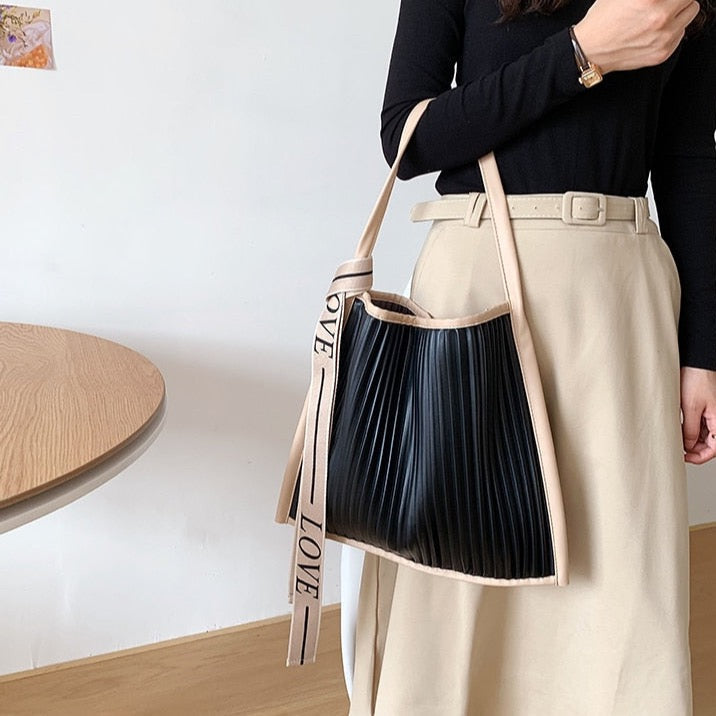 Nina Pleated Love Hobo Bag - 3 Colors