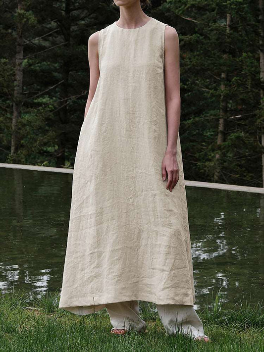 Backless Hollow Vest Maxi Skirt