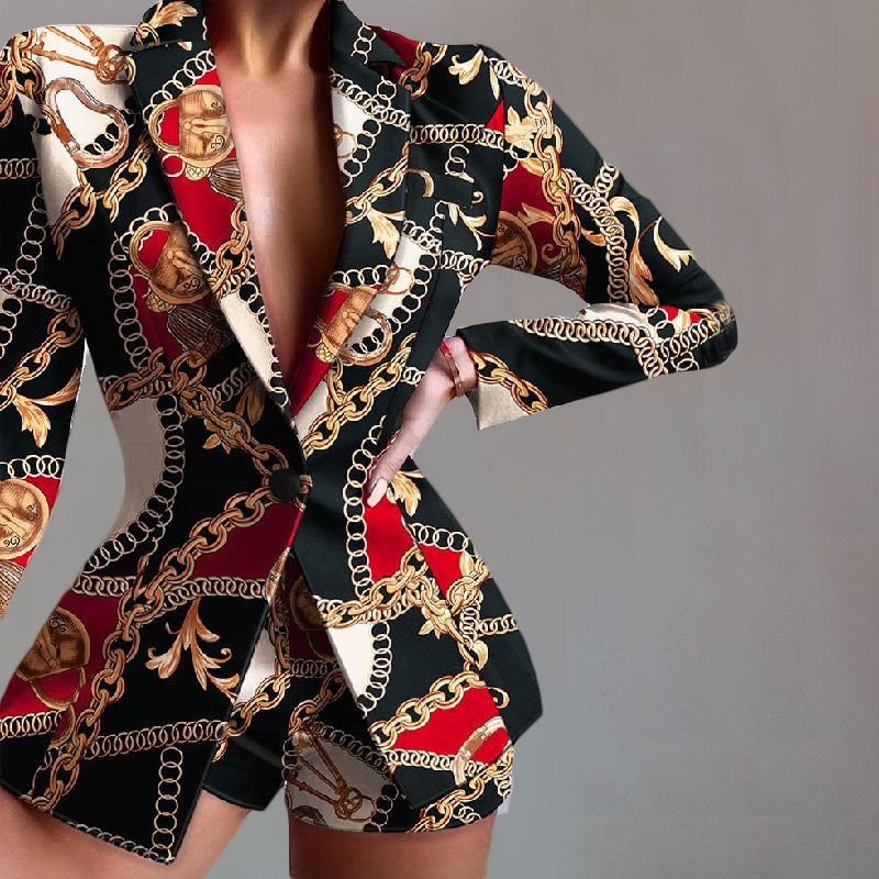 Slim Short Blazer Pants Two-pieces