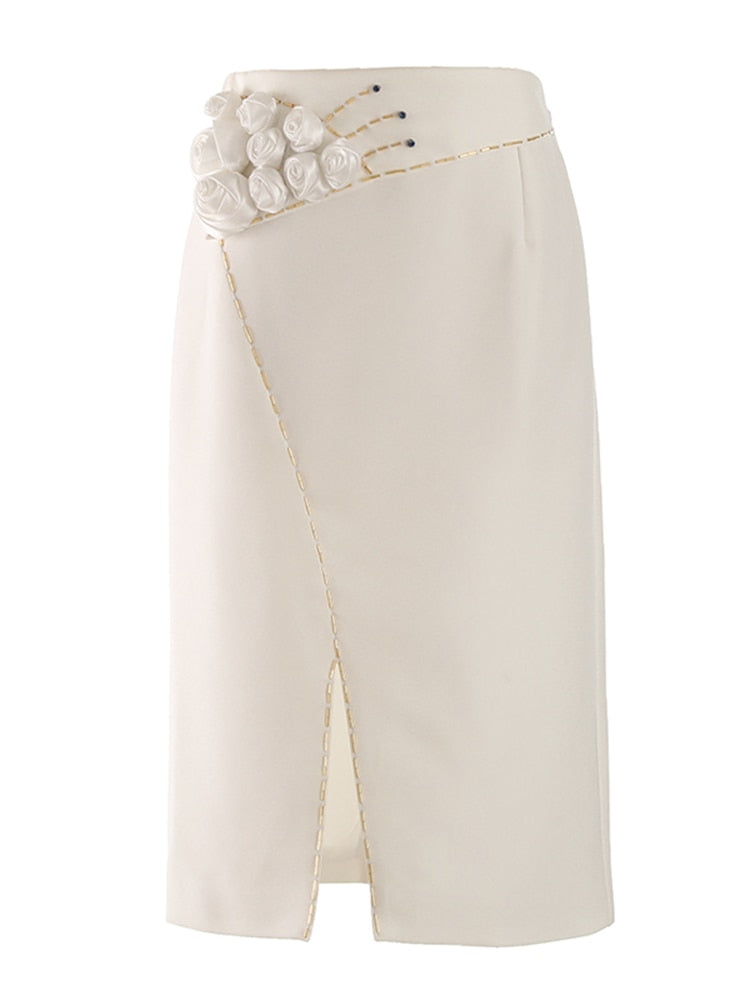 Ophelia Rose Applique Pencil Skirts - 3 Colors