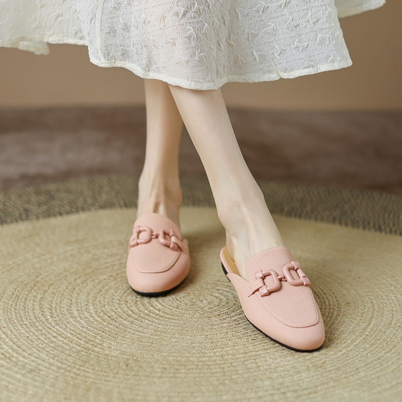 Pastel Horsebit Buckled Mule Slippers - 6 Colors