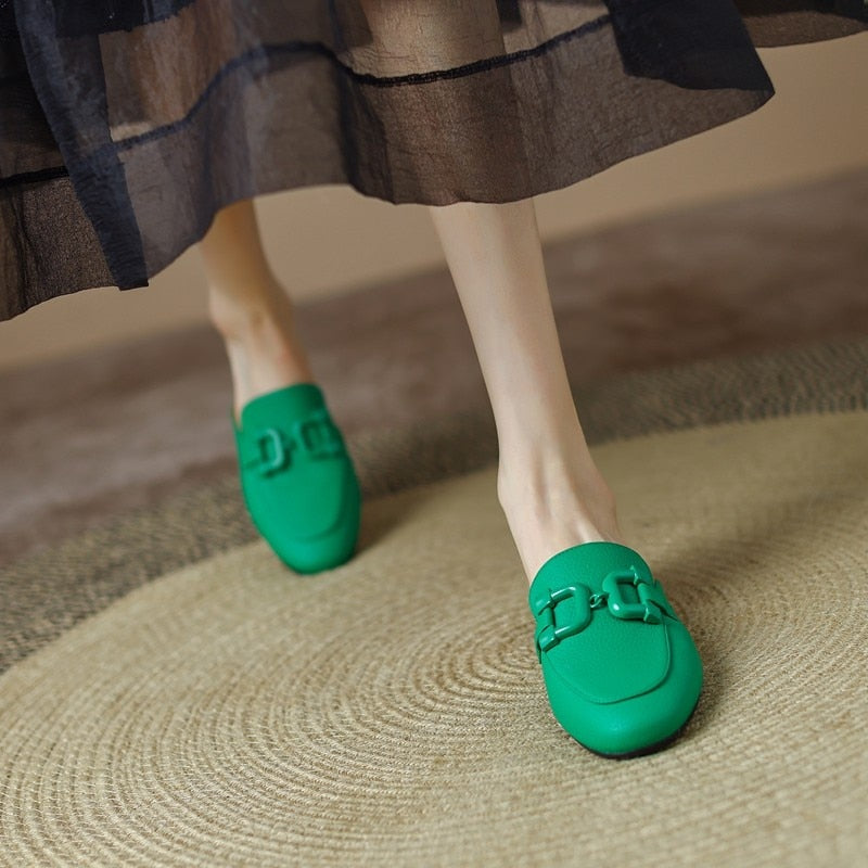 Pastel Horsebit Buckled Mule Slippers - 6 Colors