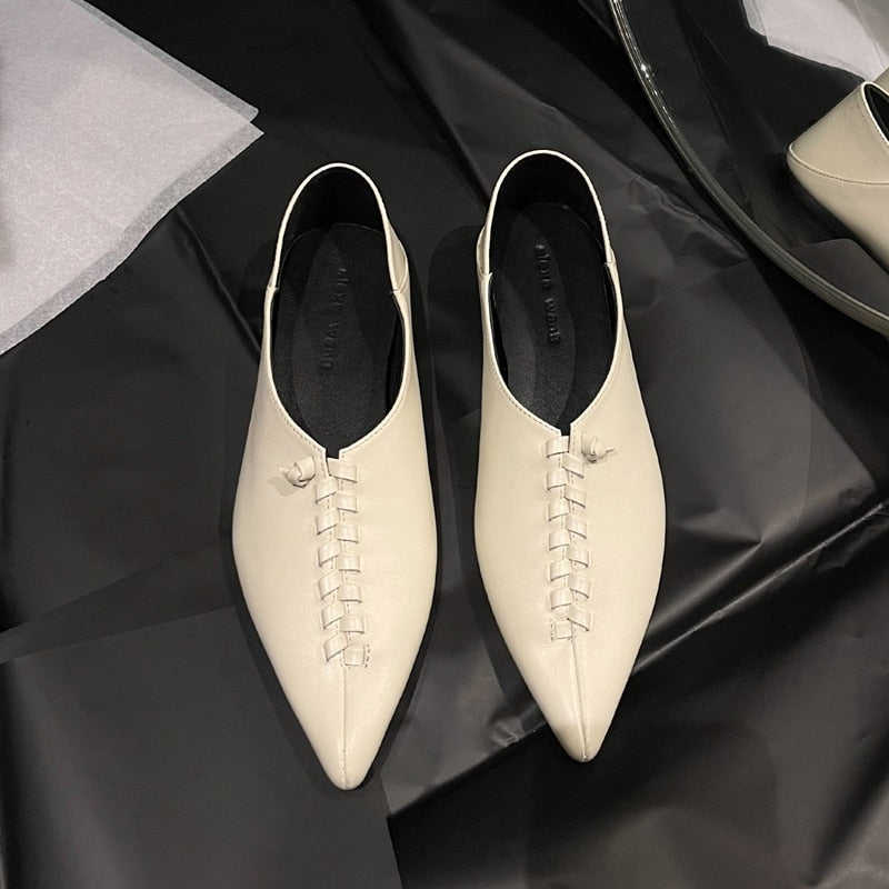 Paulien Pointed Toes Moccasin Flat Slippers