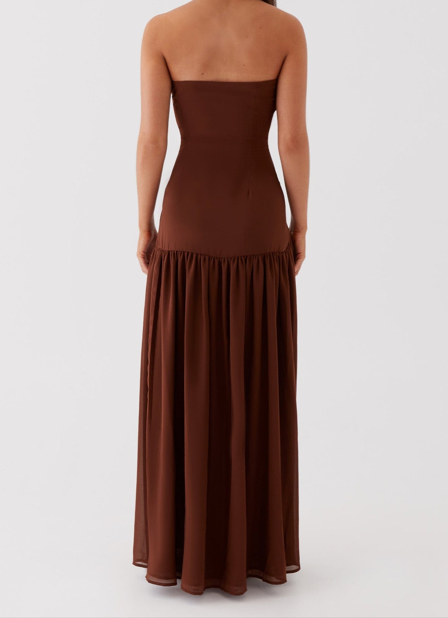 Gioconda Strapless Maxi Dress - Brown