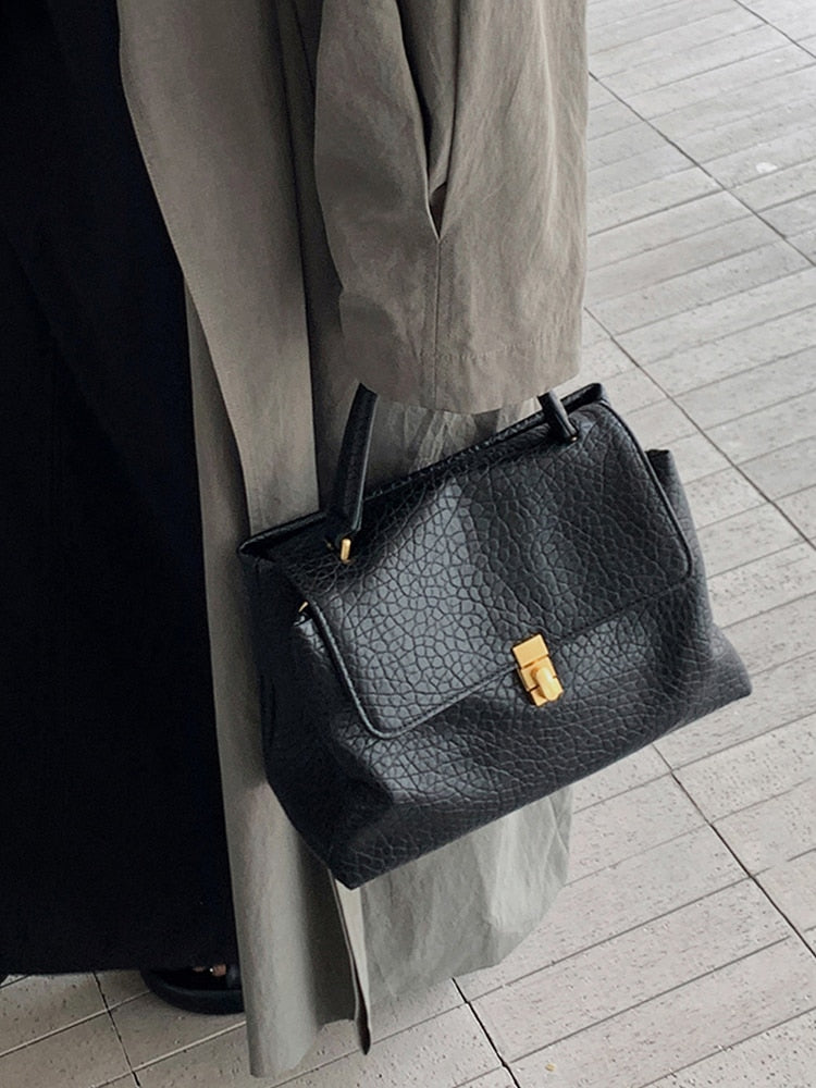 Peria Pebble Stone Leather Bag
