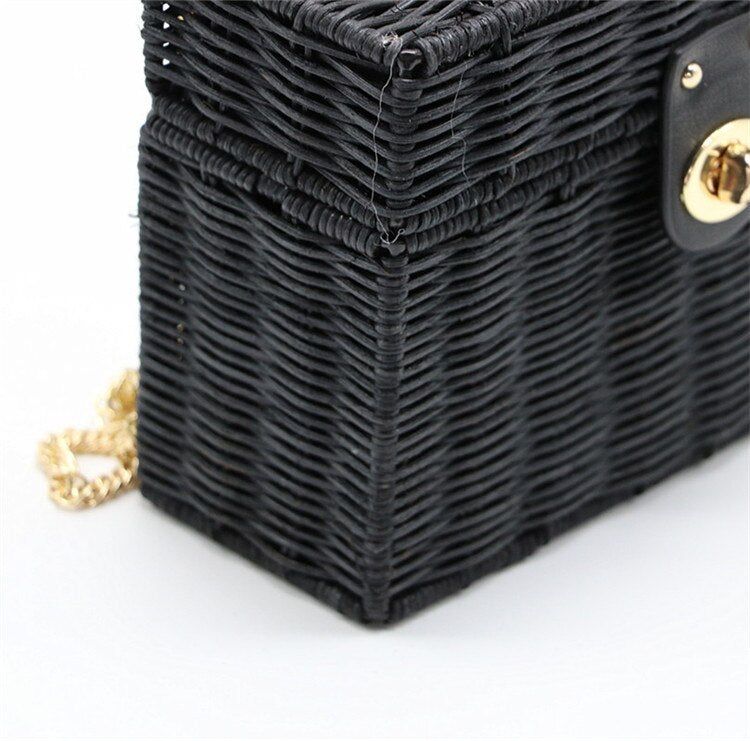 Petunia Rattan Box Bags - 3 Colors
