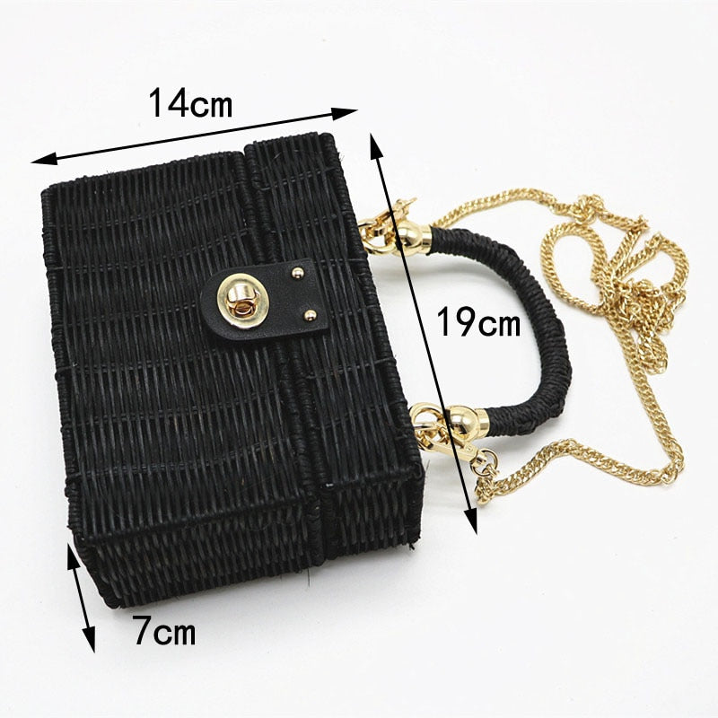 Petunia Rattan Box Bags - 3 Colors