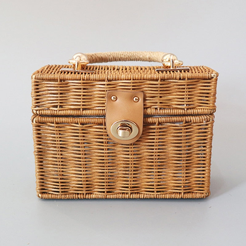 Petunia Rattan Box Bags - 3 Colors