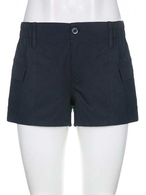 Low Waisted Shorts Harajuku Retro Basic Casual Sporty Bottom Biker