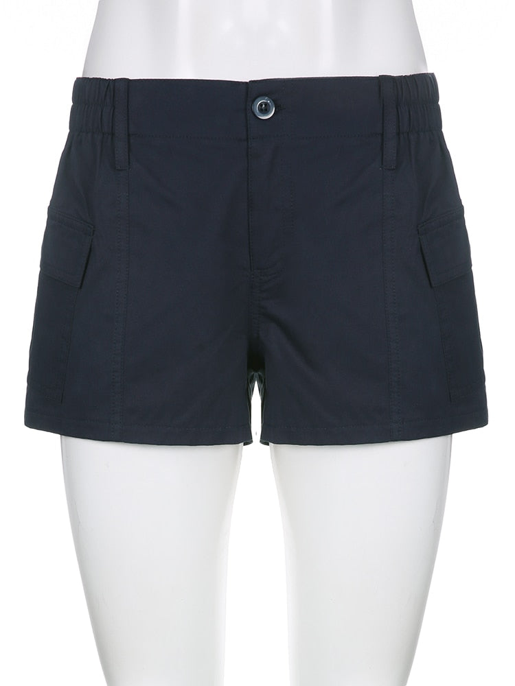 Low Waisted Shorts Harajuku Retro Basic Casual Sporty Bottom Biker