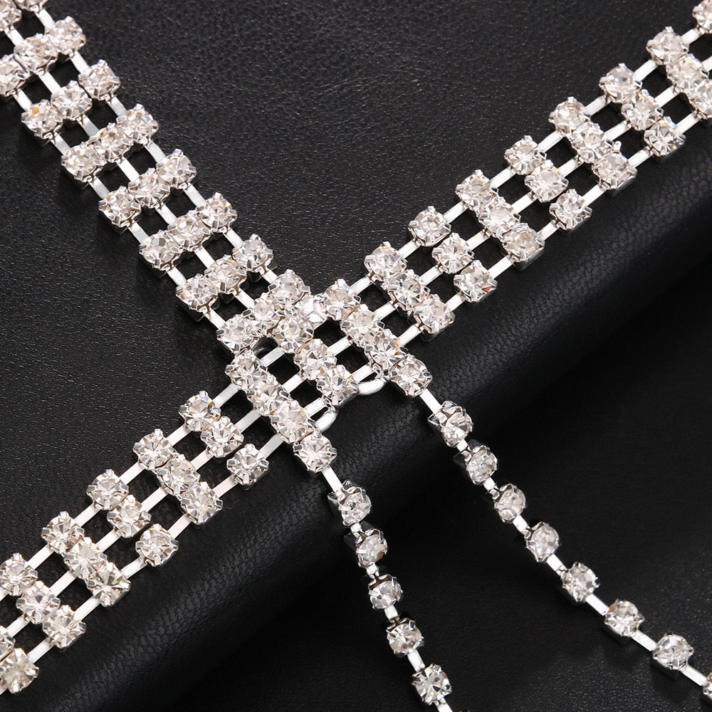Rhinestone Arm Bracelets - Gold or Silver