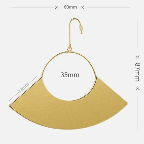 Rioja Matte Gold Fan Earrings