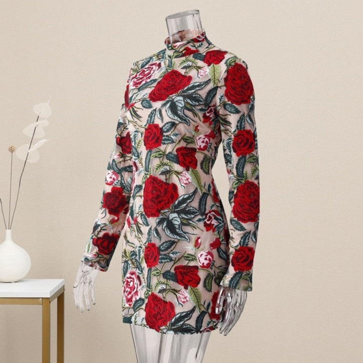 Rosalie Embroidery Mini Dress