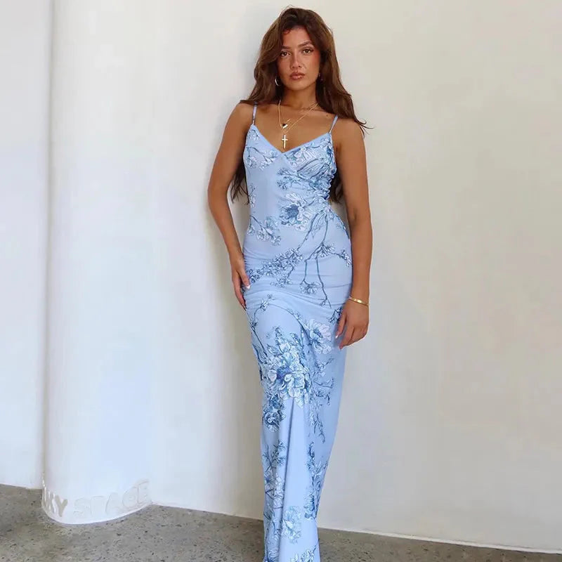 Rossa Printed Maxi Bodycon Slip Dresses - 4 Patterns