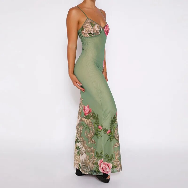 Rossa Printed Maxi Bodycon Slip Dresses - 4 Patterns