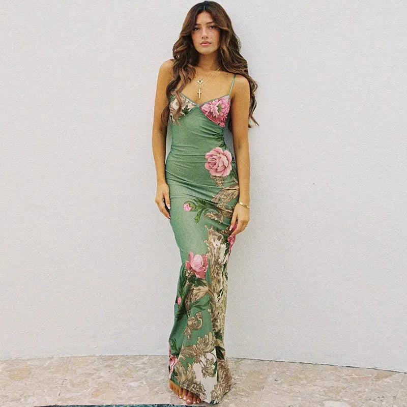 Rossa Printed Maxi Bodycon Slip Dresses - 4 Patterns