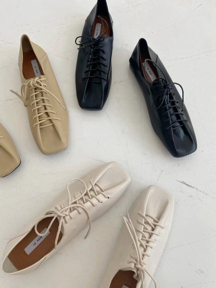 Ruhi Lace-Up Mocassin Loafers - 3 Colors