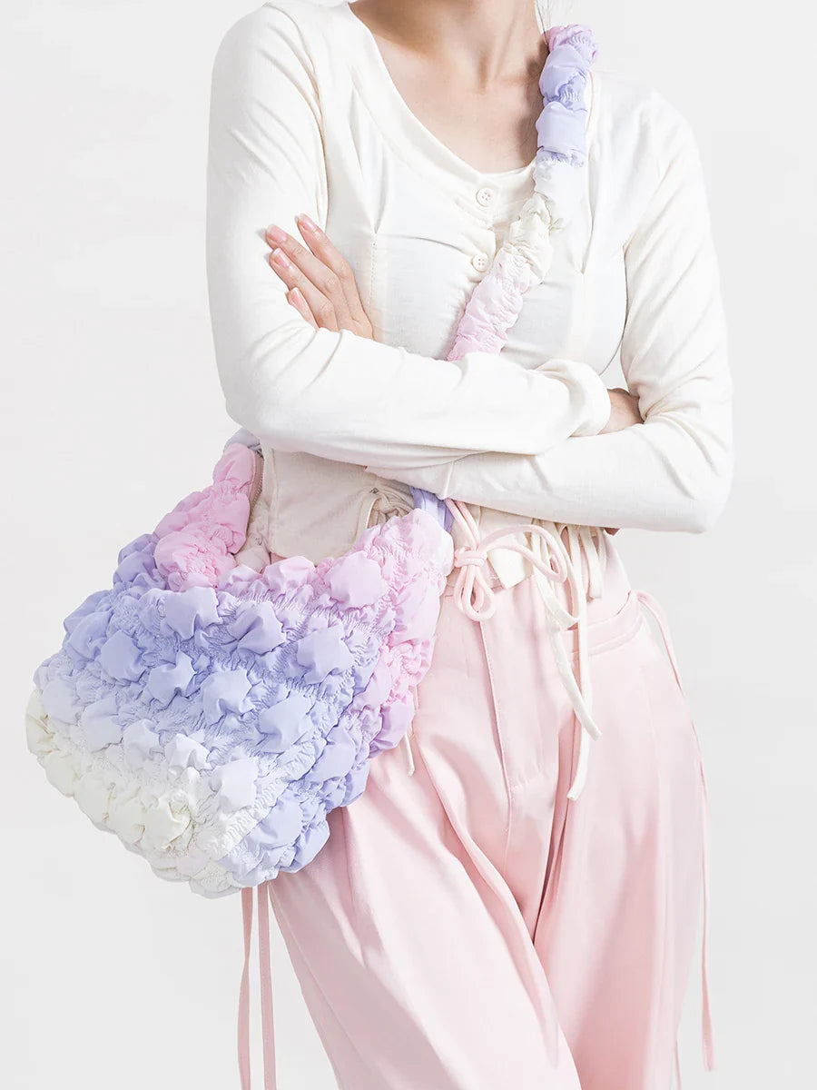 Sambria Pastel Ombre Quilted Waffle Bags