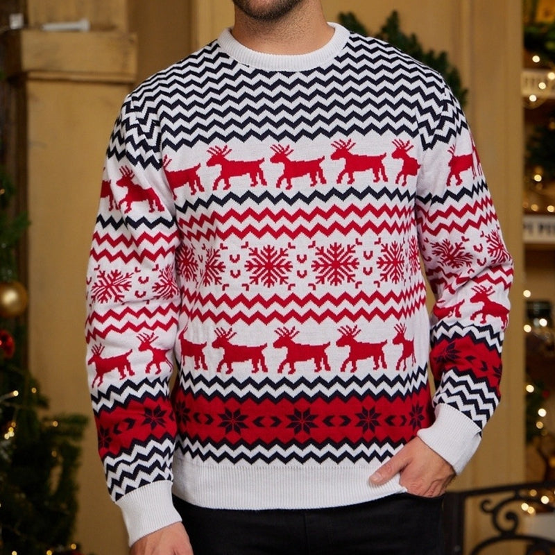 Couple Matching Sweaters Christmas Family Couples Jumpers Warm Thick Casual