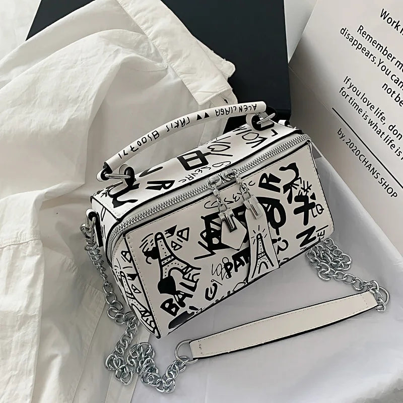 Graffiti Prints Box Bags