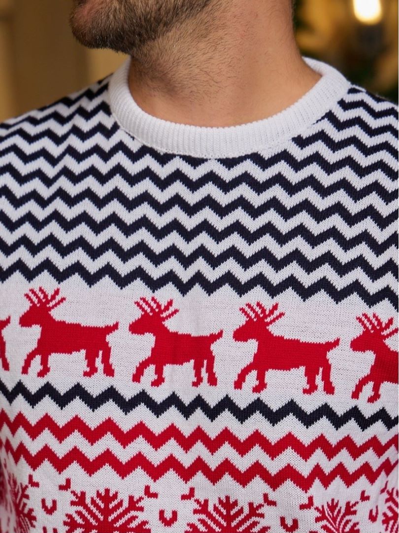 Couple Matching Sweaters Christmas Family Couples Jumpers Warm Thick Casual
