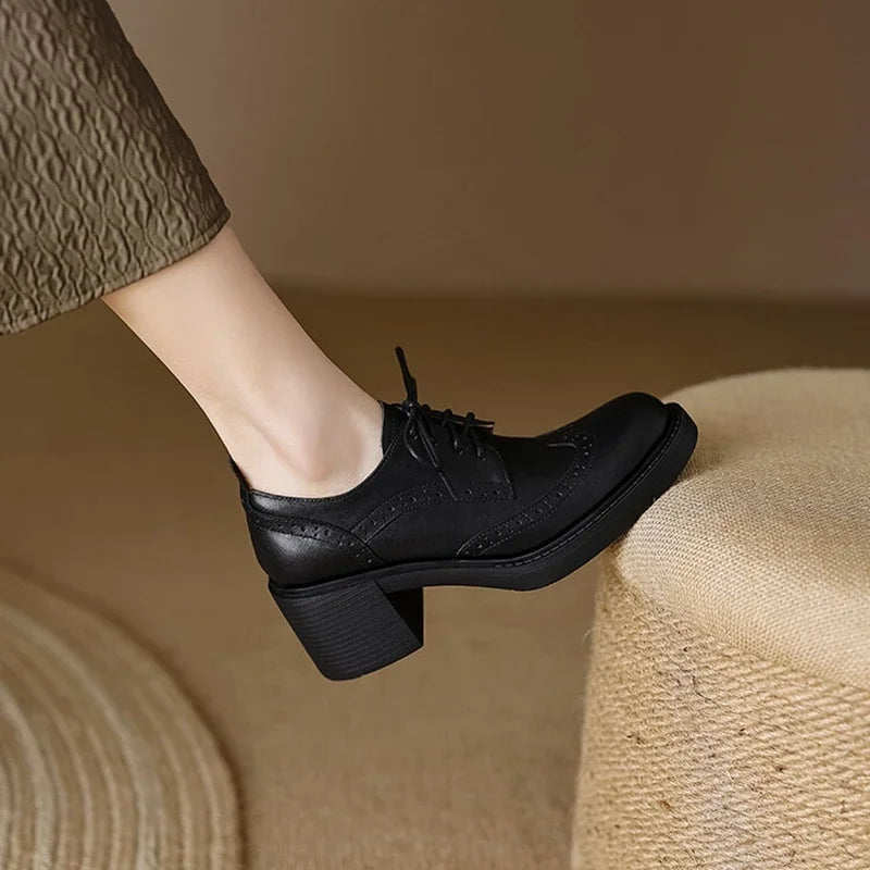 Bessia Dandy Vintage Oxford Platform Loafers