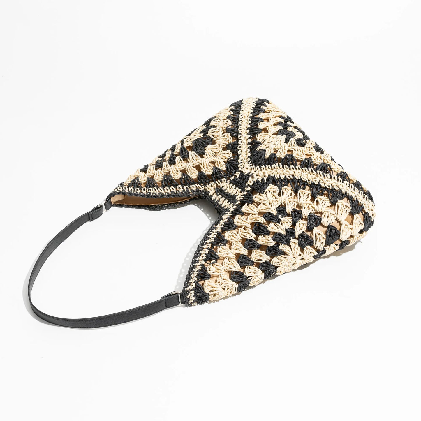 Esperanza Stripe Bohemian Straw Hobo Bags