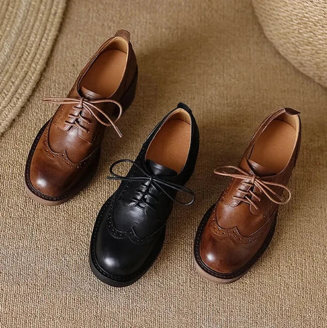 Bessia Dandy Vintage Oxford Platform Loafers
