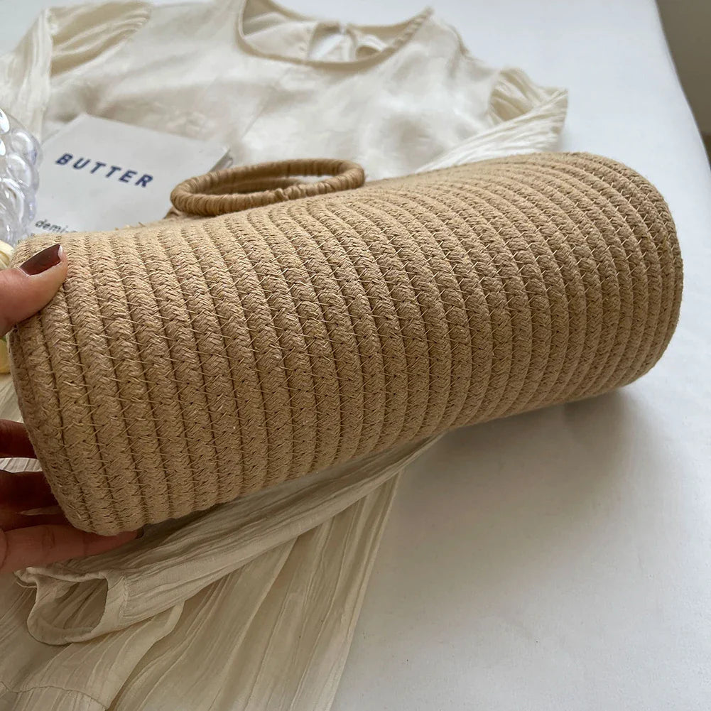 Ceren Woven Half Moon Bag