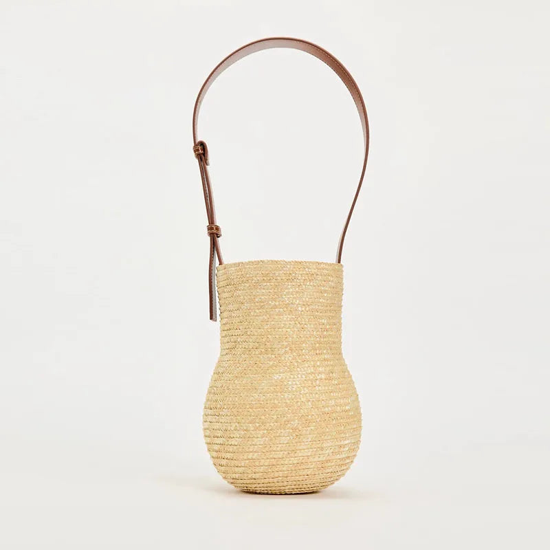 Nestari Cyndrical Mini Straw Bag